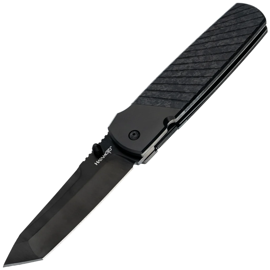 Cold Steel 60 Series Hatamoto Liner Lock Knife - Black Carbon Fiber
