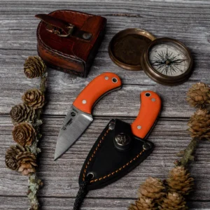 Cudeman 200-J Yoda Orange w/ Kydex Sheath - Image 3