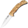 Cudeman 3.74" Clip Point Curly Birch Folder