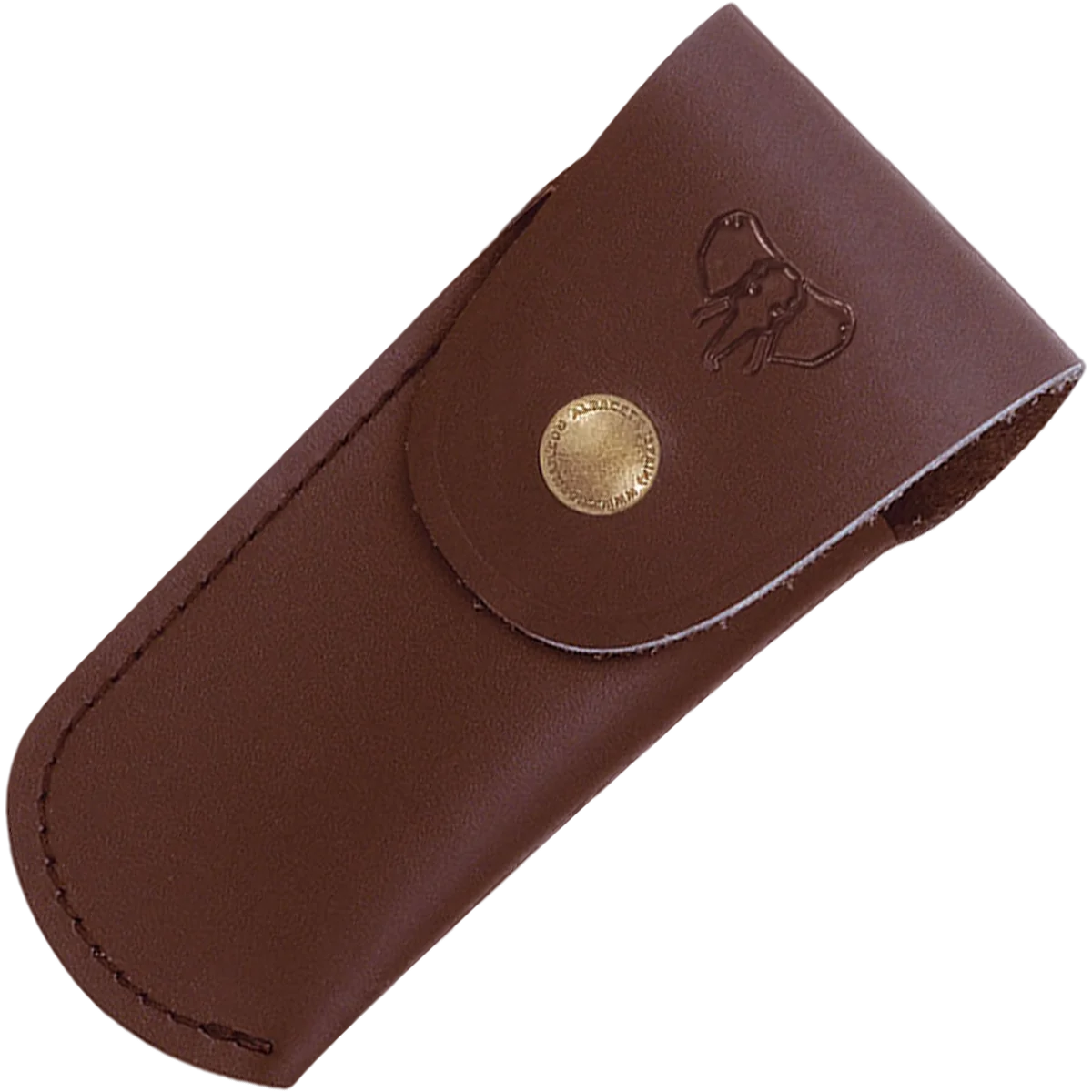 Cudeman 3.74" Clip Point Olive Wood Folding Knife with Leather Pouch - Image 2