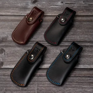 Alternative view of Cudeman 4.7" Snap Closure Sheath -Red Stitching
