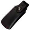 Cudeman Black Leather Folding Knife Sheath Red Stitching