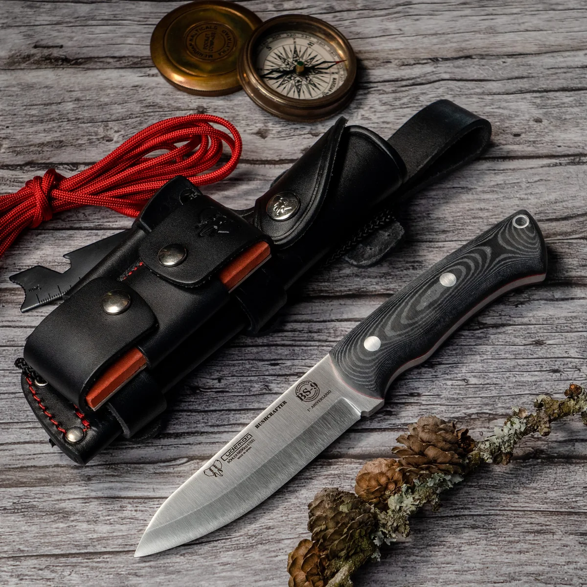 Cudeman BS9 Bushcrafter Black Micarta w/Kit - Image 3