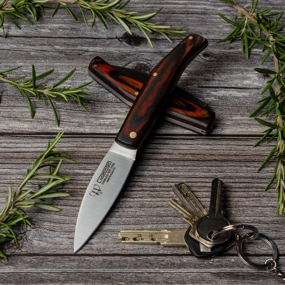 Cudeman Medium Pakkawood Outdoor Pocket Knife - Image 2