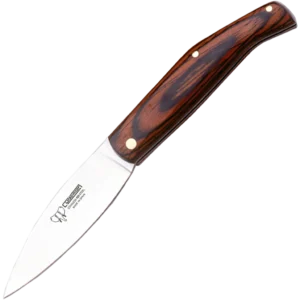 Cudeman Medium Pakkawood Outdoor Pocket Knife w/Sheath