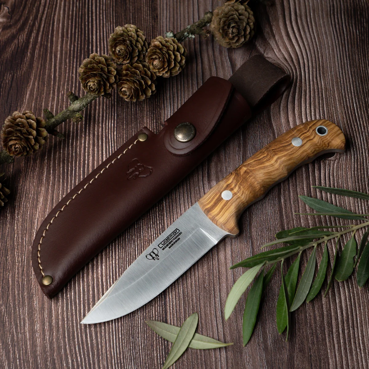 Cudeman Olive Wood Bushcraft Knife 147-L - Image 3