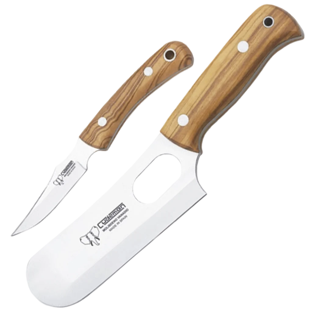 Cudeman Olive Wood Piggyback Pro Hunting Set