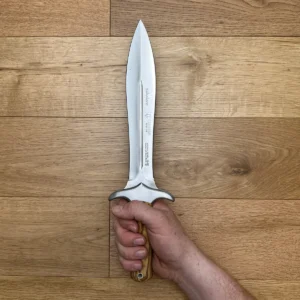 Alternative view of Cudeman Olive Wood Spear Point Hunting Knife 104-L