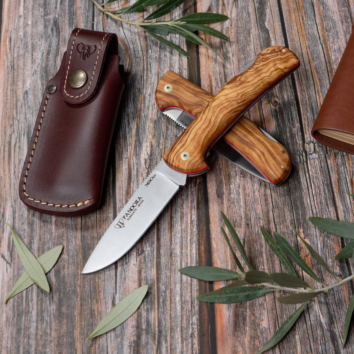 Cudeman Pandora Olive Wood with sheath - Image 3