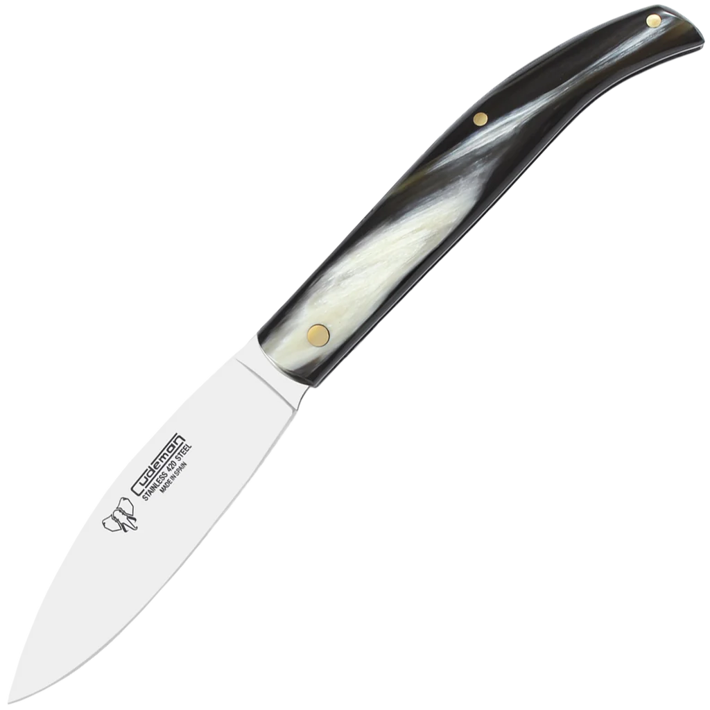 Cudeman Pastora Bull Horn Pocket Knife w/Sheath