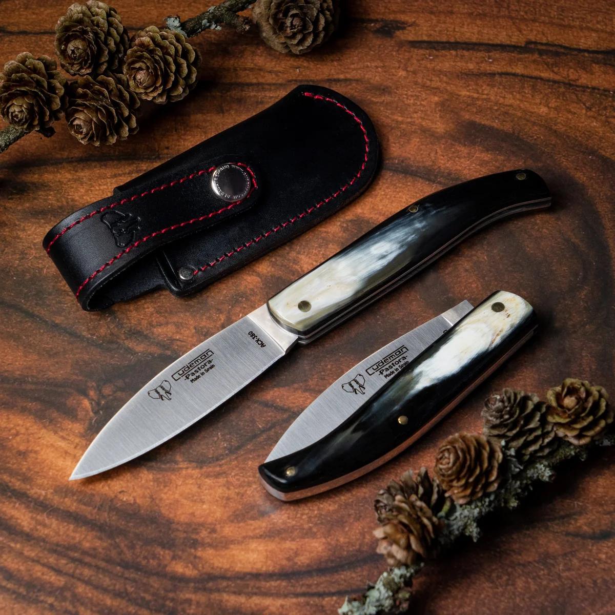 Cudeman Pastora Bull Horn Pocket Knife w/Sheath - Image 3
