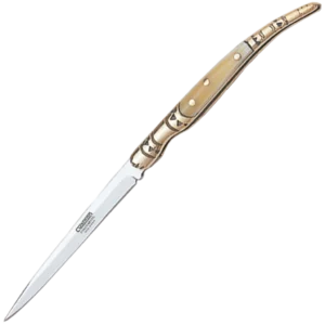 Cudeman Small Bull Horn Stiletto Pocket Knife