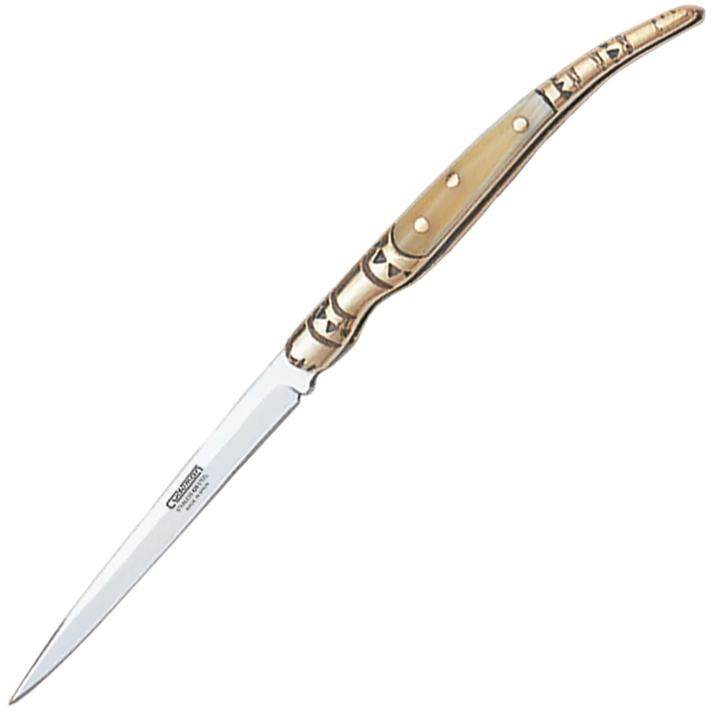 Cudeman Small Bull Horn Stiletto Pocket Knife