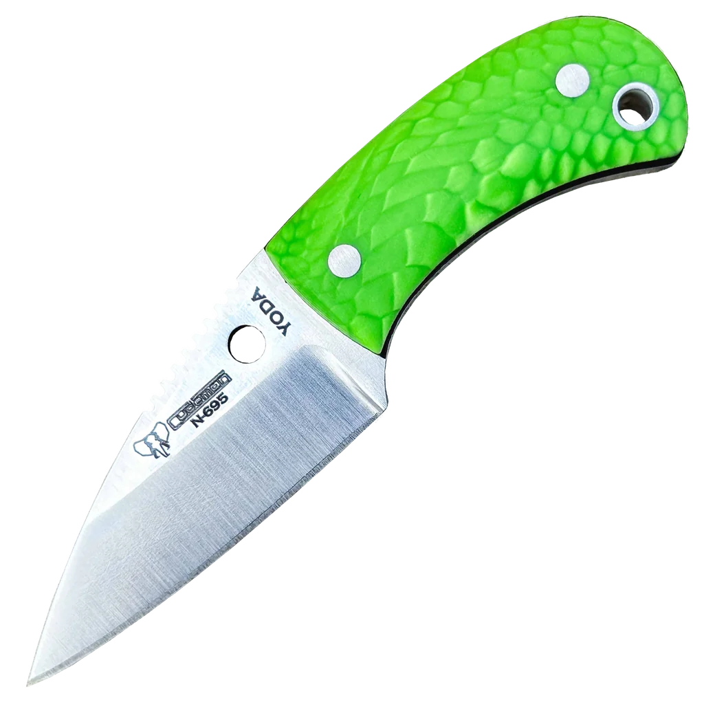 Cudeman Yoda Juma Green with Leather Sheath