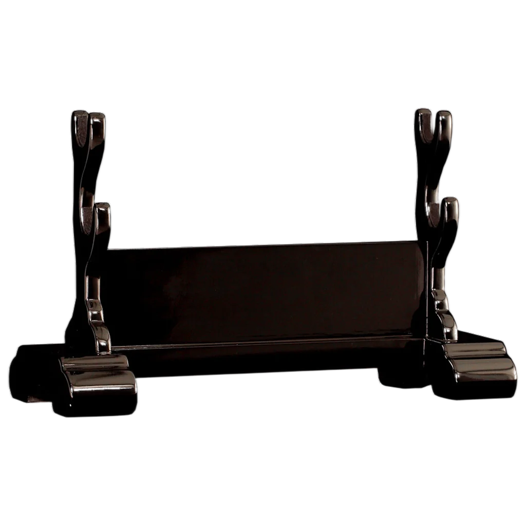 Dragon King Samurai Sword Stand-Black Lacquer