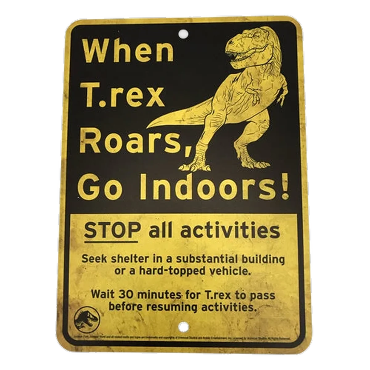Factory Entertainment Jurassic World - Metal Warning Signs Scaled Prop Replica - Image 3
