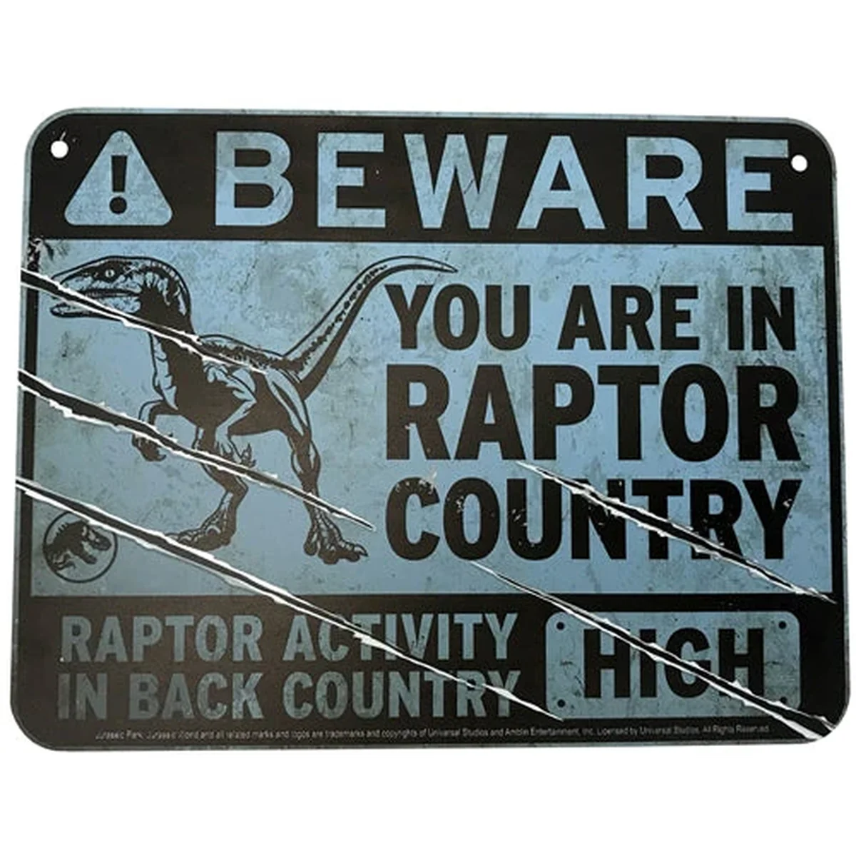 Factory Entertainment Jurassic World - Metal Warning Signs Scaled Prop Replica - Image 7