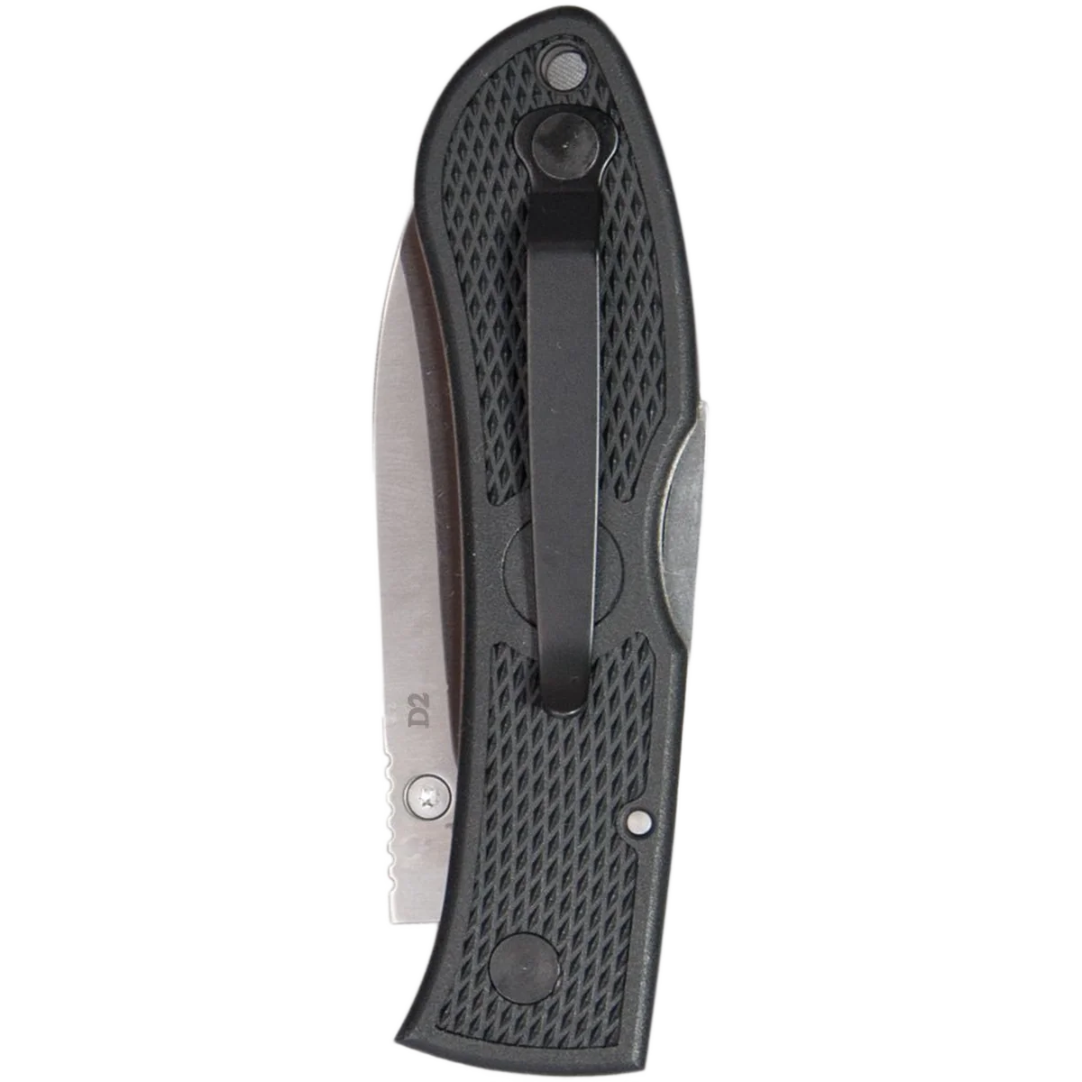 KA-BAR Dozier Folding Hunter-Black-Black Clip, Str - Image 2