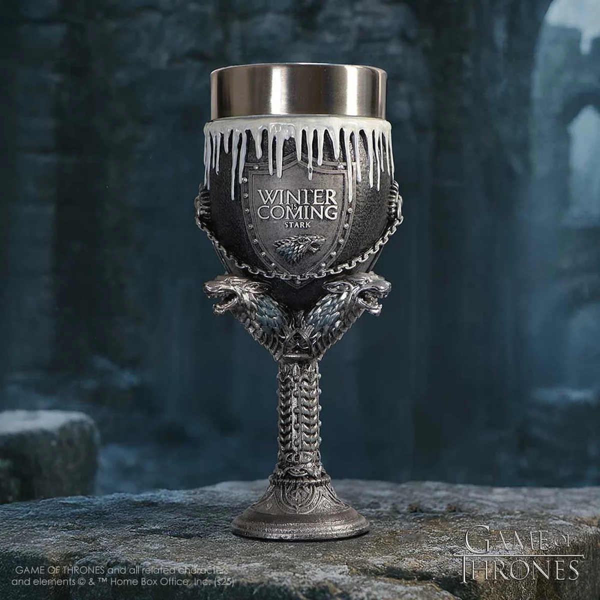 Nemesis Now Game of Thrones House Stark Goblet Wine Glass 17.5cm - Image 7