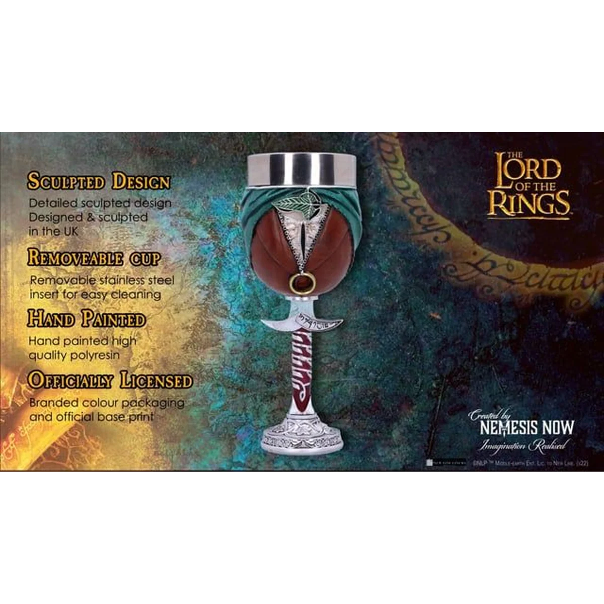Nemesis Now Officially Licensed Lord of the Rings Frodo Goblet 19.5cm - Image 8