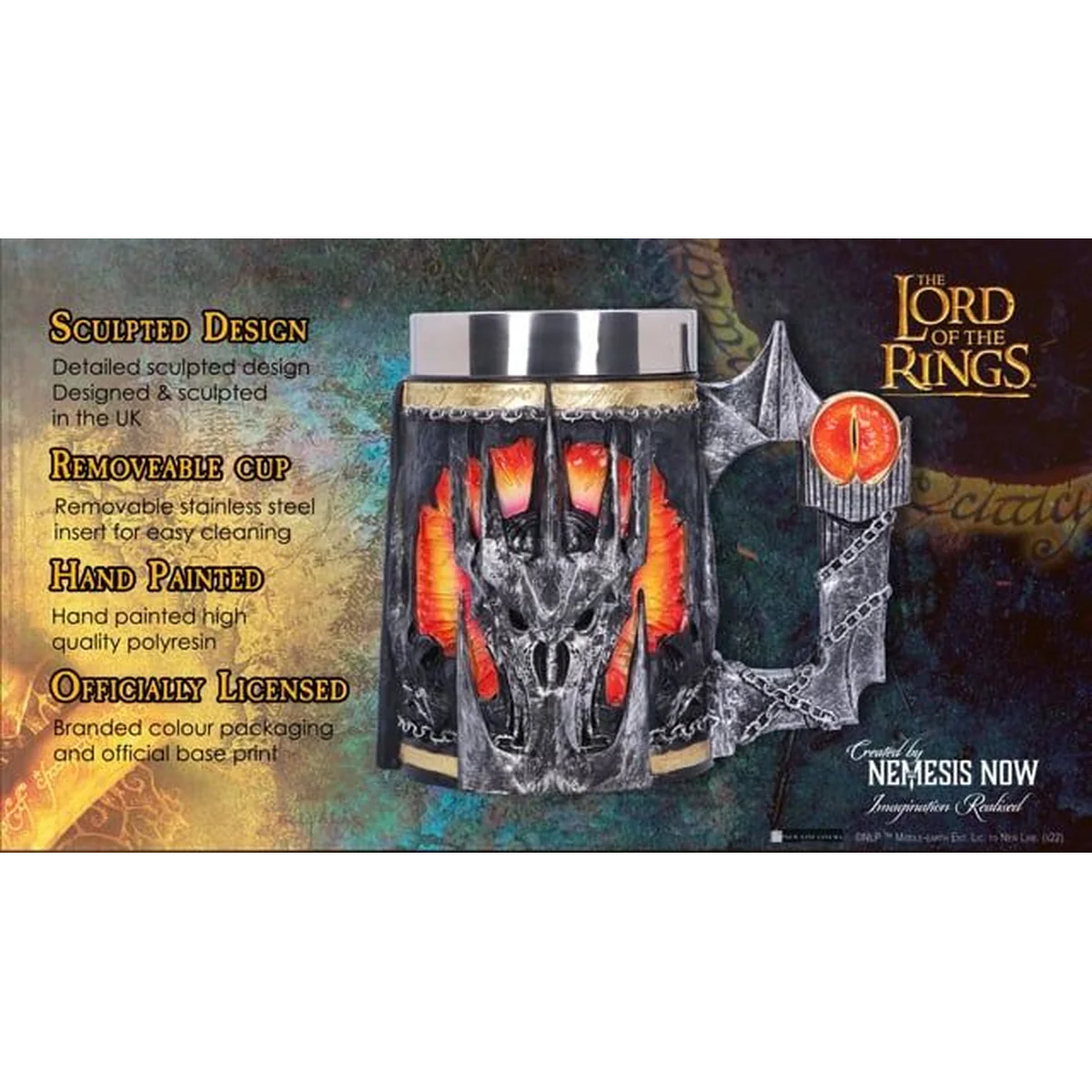 Nemesis Now Officially Licensed Lord of the Rings Sauron Tankard 15.5cm - Image 8