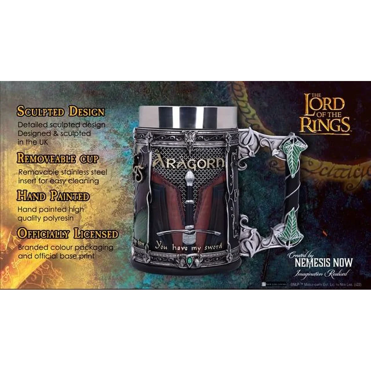 Nemesis Now Officially Licensed Lord of the Rings The Fellowship Tankard 15.5cm - Image 8