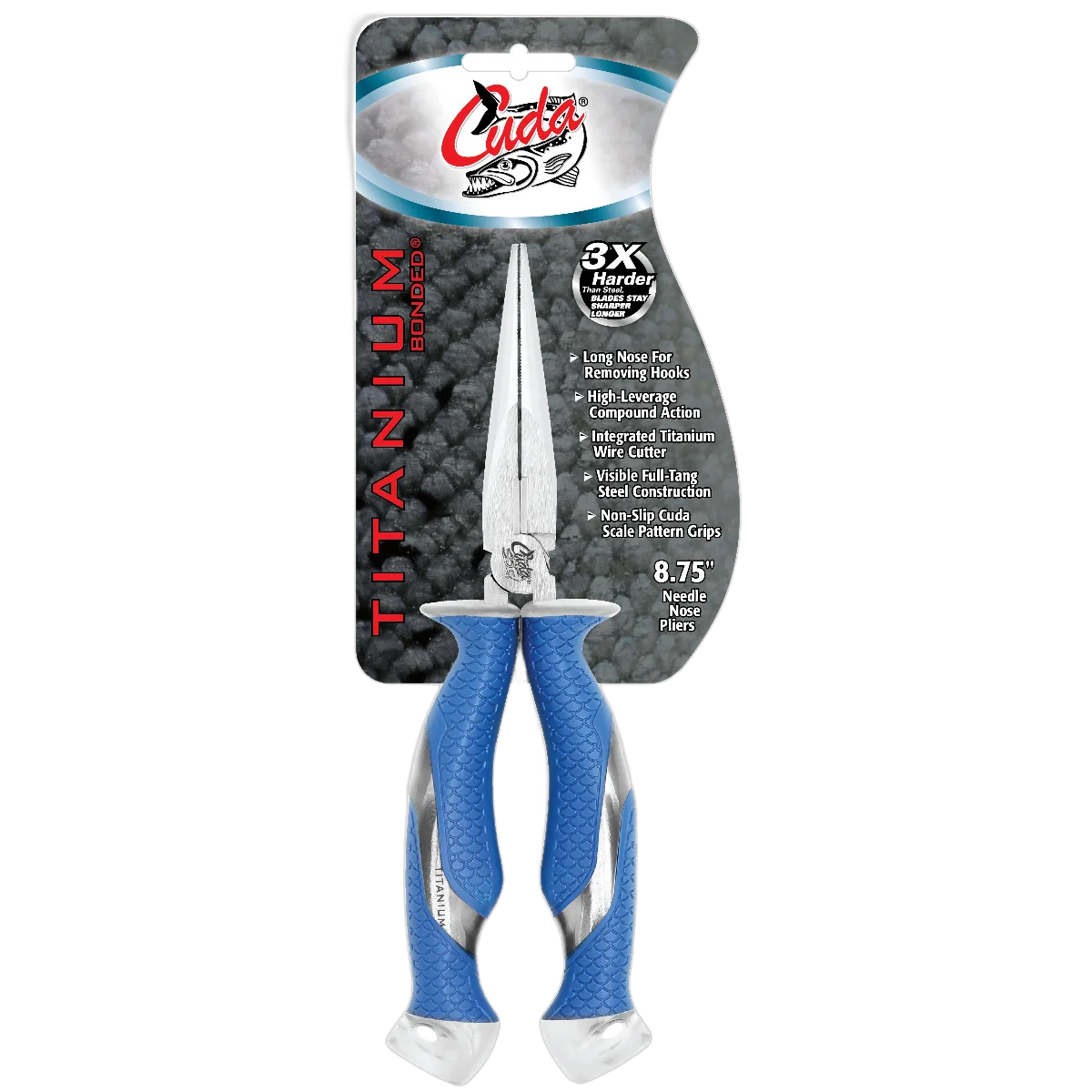 Cuda 8.75" Ti Nitride Needle Nose Pliers - Image 2